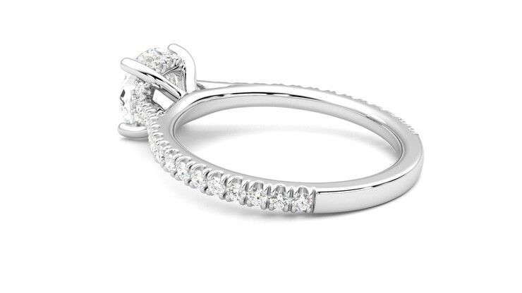 Taylor & Hart Hope Round Engagement Ring 360 degree image 18