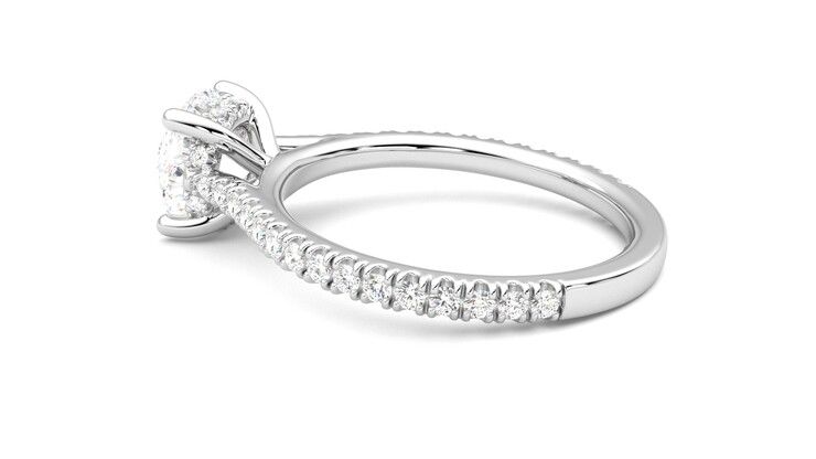 Taylor & Hart Hope Round Engagement Ring 360 degree image 19
