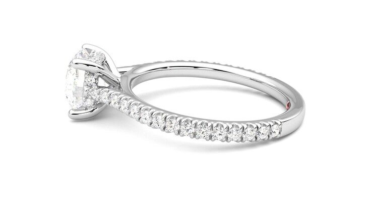 Taylor & Hart Hope Round Engagement Ring 360 degree image 20