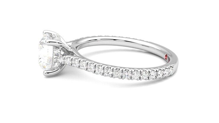 Taylor & Hart Hope Round Engagement Ring 360 degree image 21