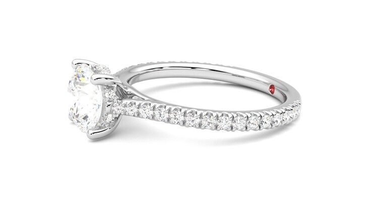 Taylor & Hart Hope Round Engagement Ring 360 degree image 22