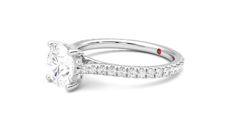 Taylor & Hart Hope Round Engagement Ring 360 degree image 23