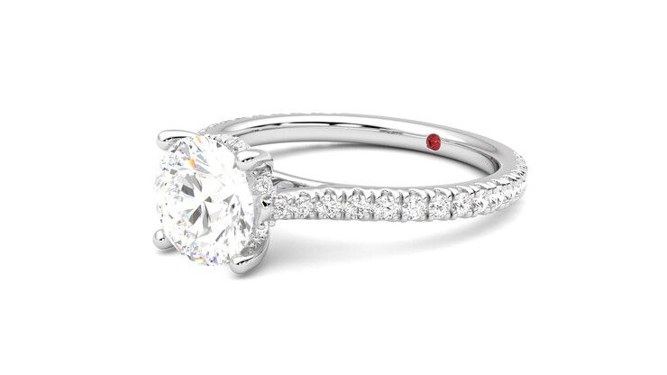 Taylor & Hart Hope Round Engagement Ring 360 degree image 24