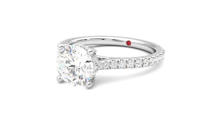 Taylor & Hart Hope Round Engagement Ring 360 degree image 25