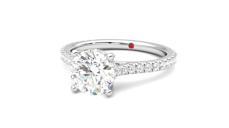 Taylor & Hart Hope Round Engagement Ring 360 degree image 26