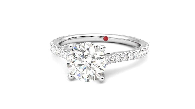 Taylor & Hart Hope Round Engagement Ring 360 degree image 27