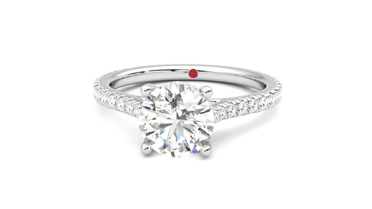 Taylor & Hart Hope Round Engagement Ring 360 degree image 28