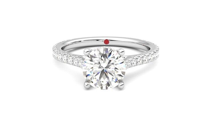 Taylor & Hart Hope Round Engagement Ring 360 degree image 29