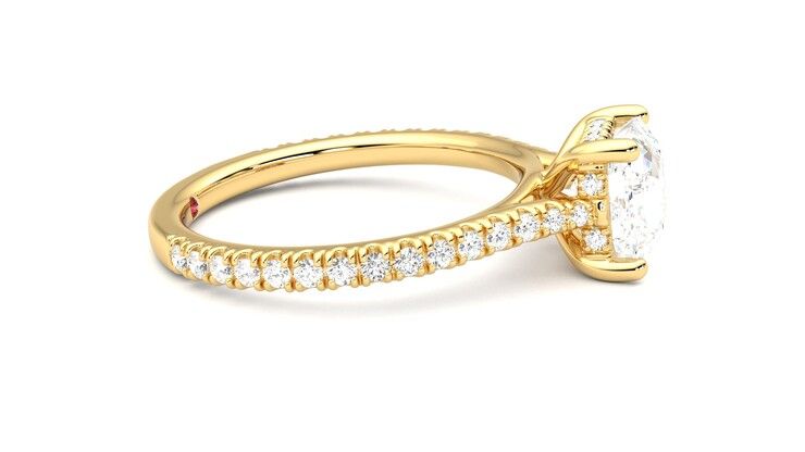 Taylor & Hart Hope Asscher Engagement Ring 360 degree image 9