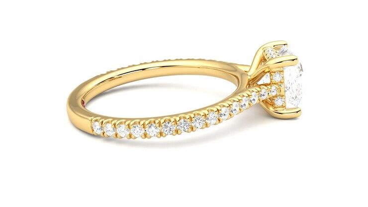 Taylor & Hart Hope Asscher Engagement Ring 360 degree image 10