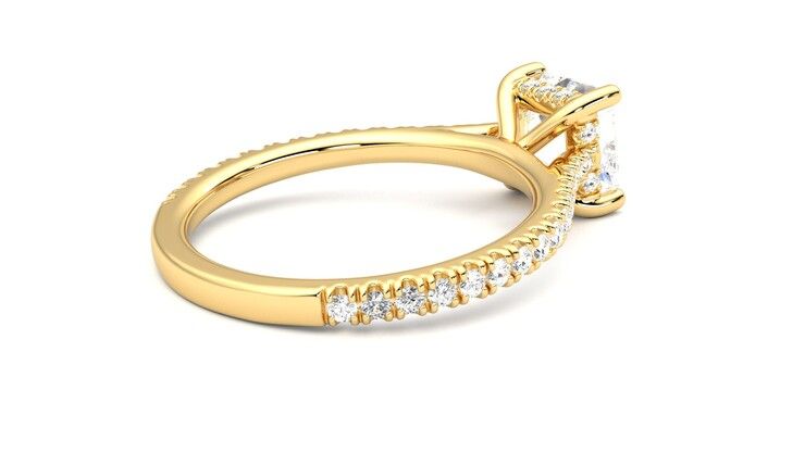 Taylor & Hart Hope Asscher Engagement Ring 360 degree image 12