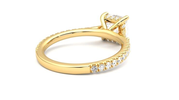 Taylor & Hart Hope Asscher Engagement Ring 360 degree image 13