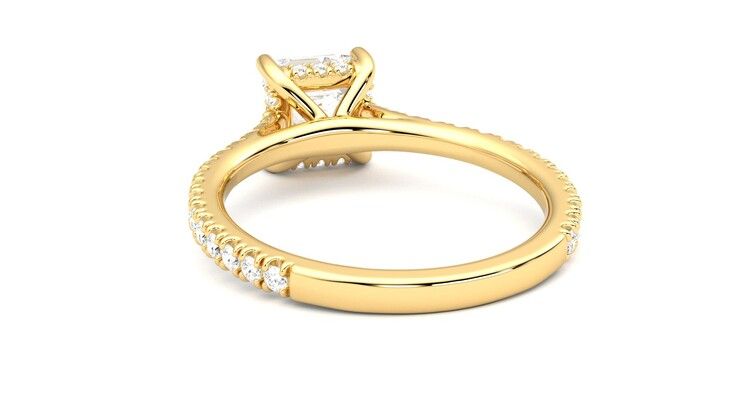 Taylor & Hart Hope Asscher Engagement Ring 360 degree image 16