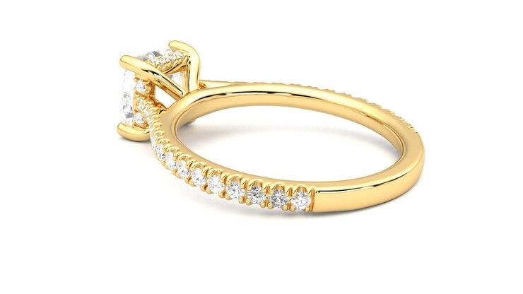 Taylor & Hart Hope Asscher Engagement Ring 360 degree image 18