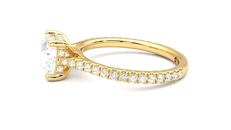 Taylor & Hart Hope Asscher Engagement Ring 360 degree image 21