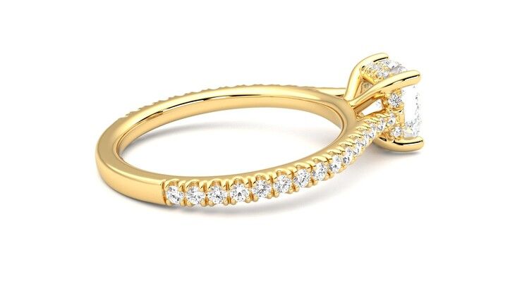 Taylor & Hart Hope Cushion Engagement Ring 360 degree image 11