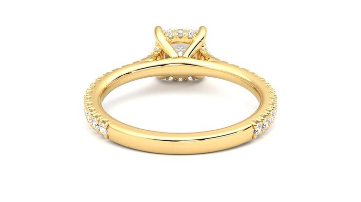 Taylor & Hart Hope Cushion Engagement Ring 360 degree image 15