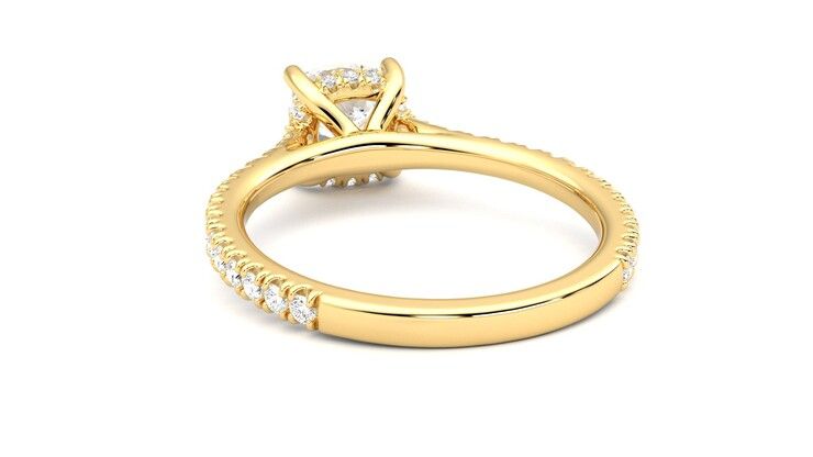 Taylor & Hart Hope Cushion Engagement Ring 360 degree image 16