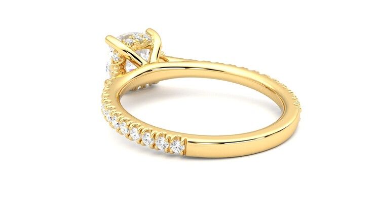 Taylor & Hart Hope Cushion Engagement Ring 360 degree image 17