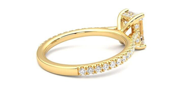 Taylor & Hart Hope Emerald Engagement Ring 360 degree image 12