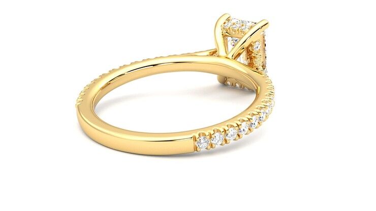Taylor & Hart Hope Emerald Engagement Ring 360 degree image 13