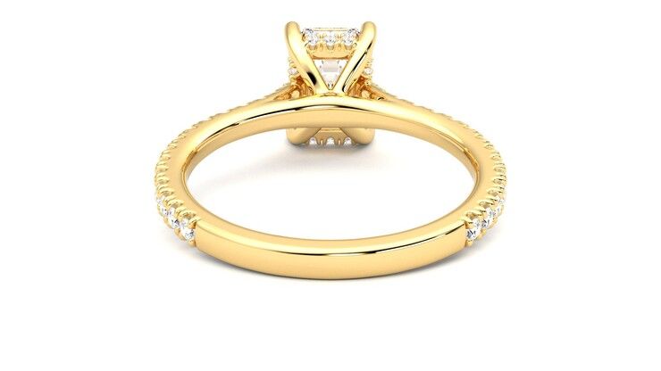 Taylor & Hart Hope Emerald Engagement Ring 360 degree image 15