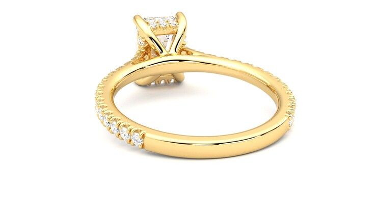 Taylor & Hart Hope Emerald Engagement Ring 360 degree image 16