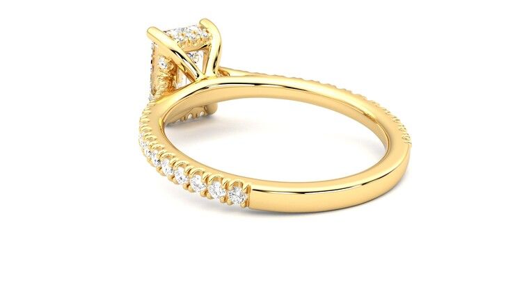 Taylor & Hart Hope Emerald Engagement Ring 360 degree image 17