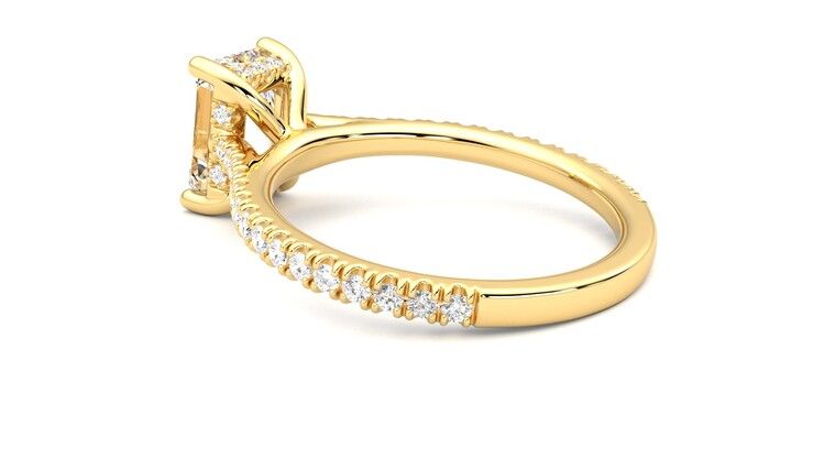 Taylor & Hart Hope Emerald Engagement Ring 360 degree image 18