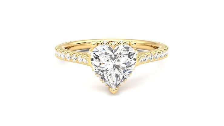 Taylor & Hart Hope Heart Engagement Ring 360 degree image 1