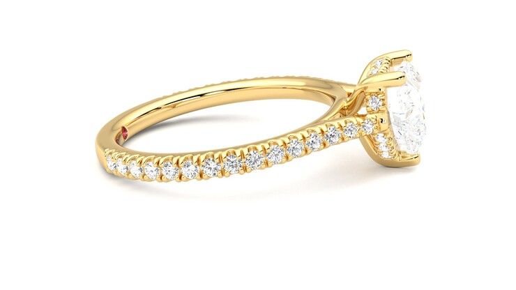 Taylor & Hart Hope Heart Engagement Ring 360 degree image 9