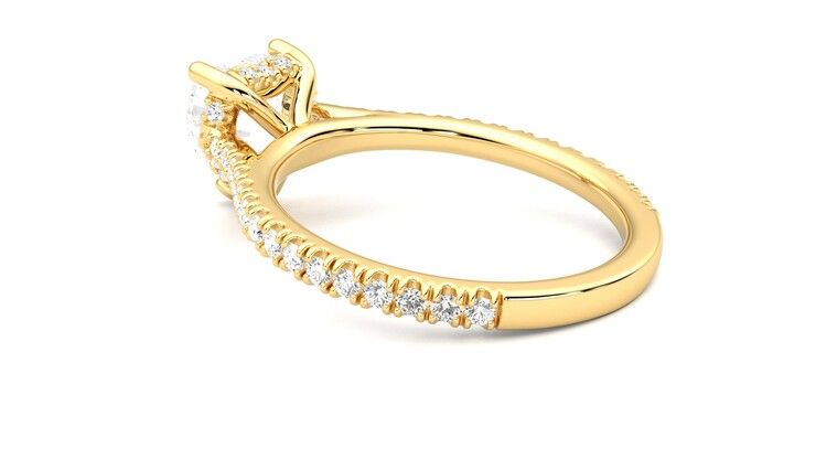 Taylor & Hart Hope Heart Engagement Ring 360 degree image 18