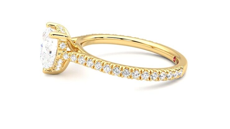 Taylor & Hart Hope Heart Engagement Ring 360 degree image 21
