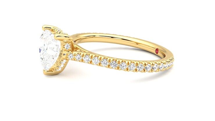 Taylor & Hart Hope Heart Engagement Ring 360 degree image 22