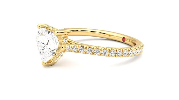 Taylor & Hart Hope Heart Engagement Ring 360 degree image 23