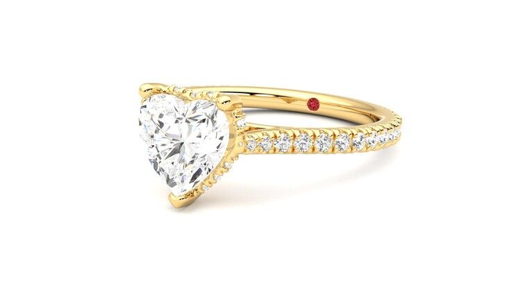 Taylor & Hart Hope Heart Engagement Ring 360 degree image 25