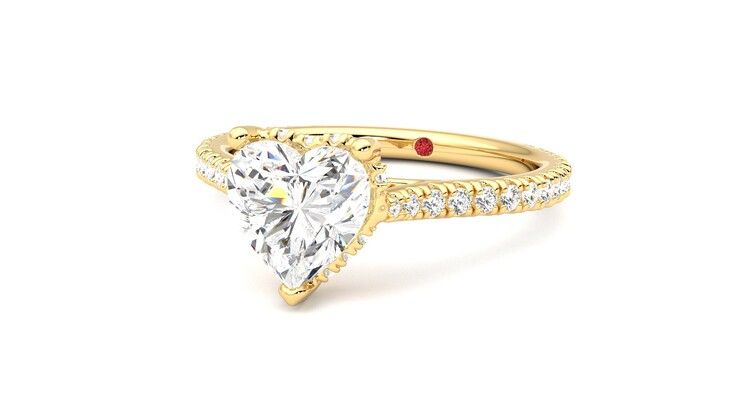 Taylor & Hart Hope Heart Engagement Ring 360 degree image 26