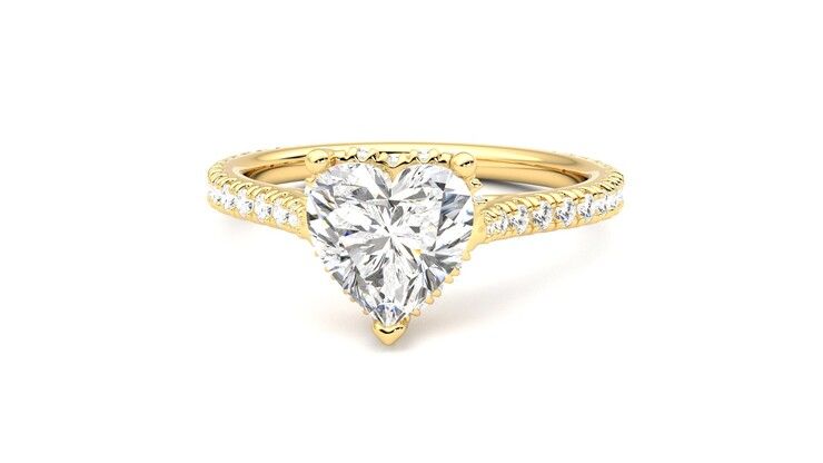 Taylor & Hart Hope Heart Engagement Ring 360 degree image 28