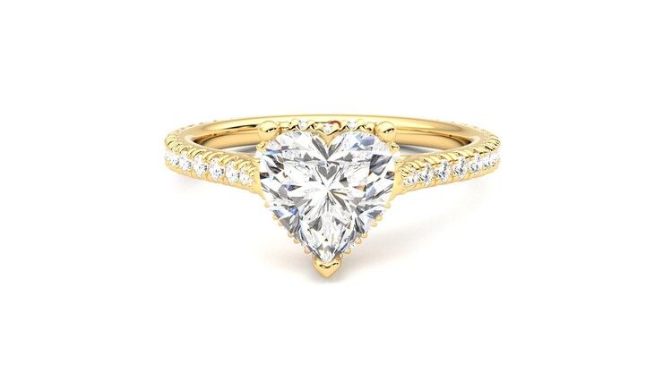 Taylor & Hart Hope Heart Engagement Ring 360 degree image 29