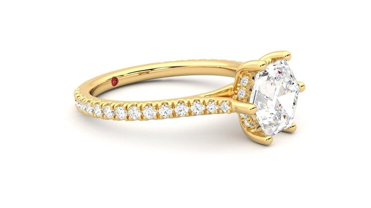 Taylor & Hart Hope Hexagonal Engagement Ring 360 degree image 7