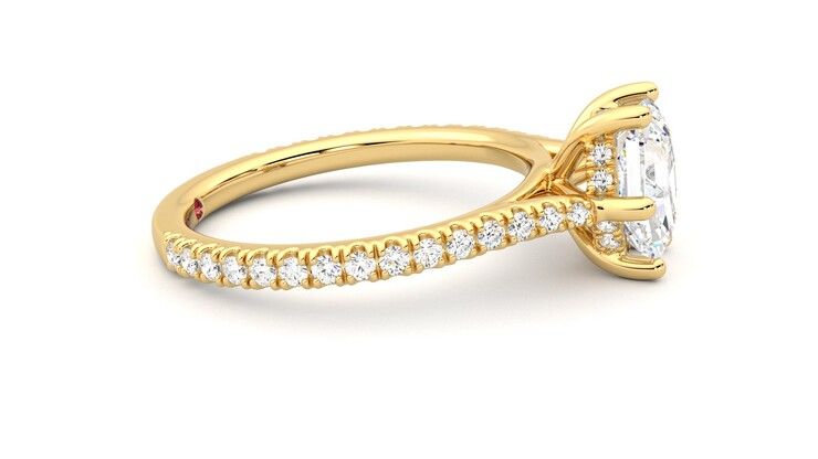 Taylor & Hart Hope Hexagonal Engagement Ring 360 degree image 9