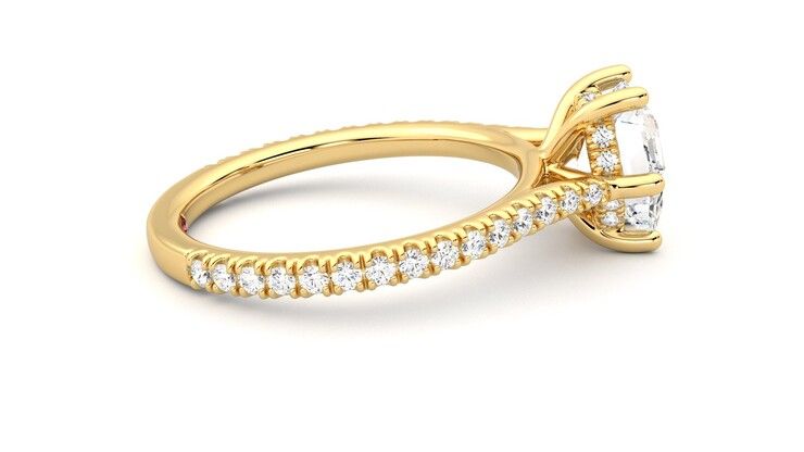Taylor & Hart Hope Hexagonal Engagement Ring 360 degree image 10