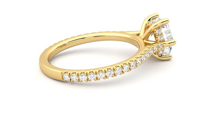 Taylor & Hart Hope Hexagonal Engagement Ring 360 degree image 11