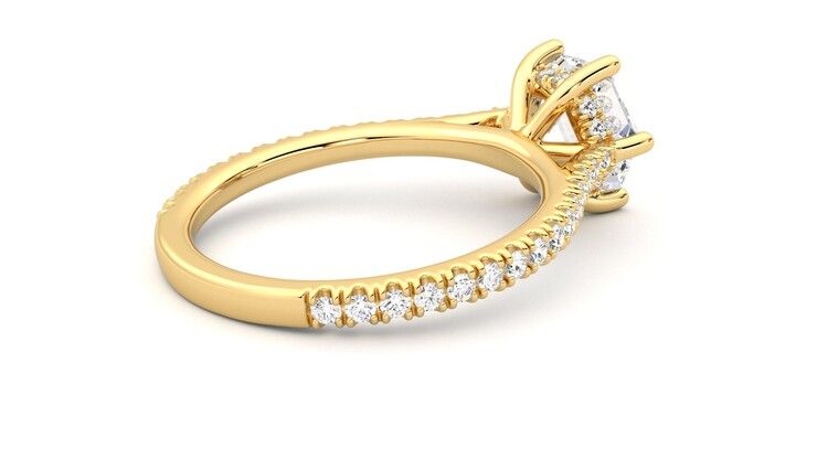 Taylor & Hart Hope Hexagonal Engagement Ring 360 degree image 12