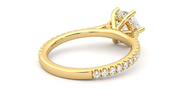 Taylor & Hart Hope Hexagonal Engagement Ring 360 degree image 13
