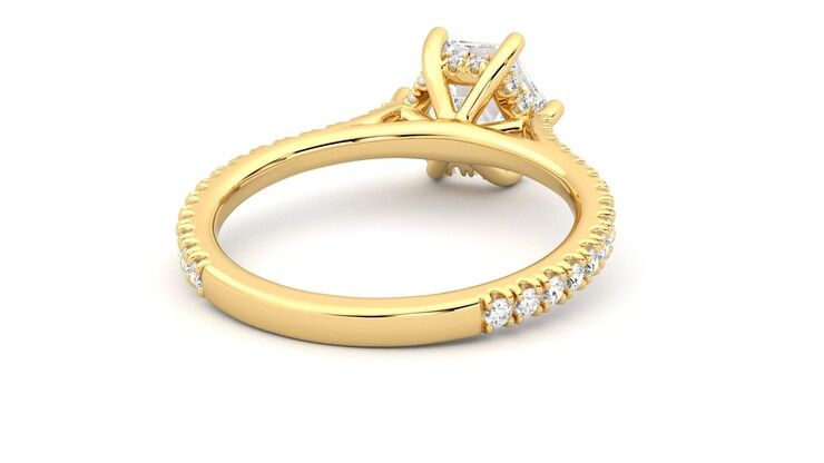 Taylor & Hart Hope Hexagonal Engagement Ring 360 degree image 14