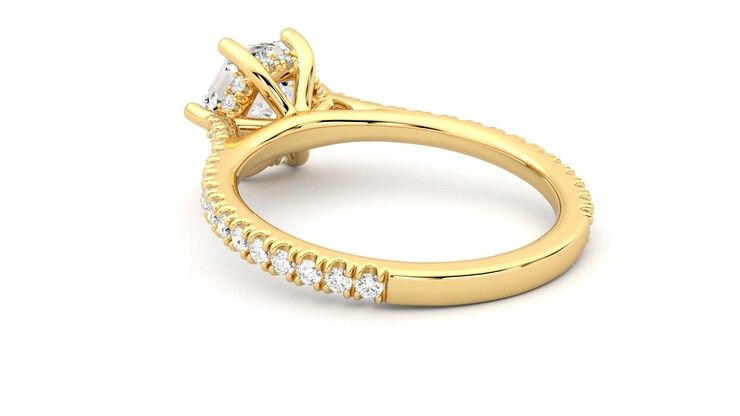 Taylor & Hart Hope Hexagonal Engagement Ring 360 degree image 17