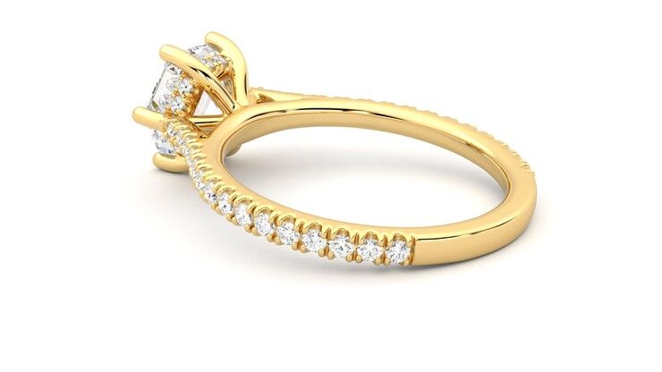 Taylor & Hart Hope Hexagonal Engagement Ring 360 degree image 18