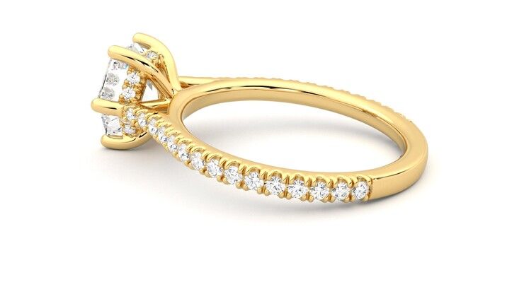 Taylor & Hart Hope Hexagonal Engagement Ring 360 degree image 19