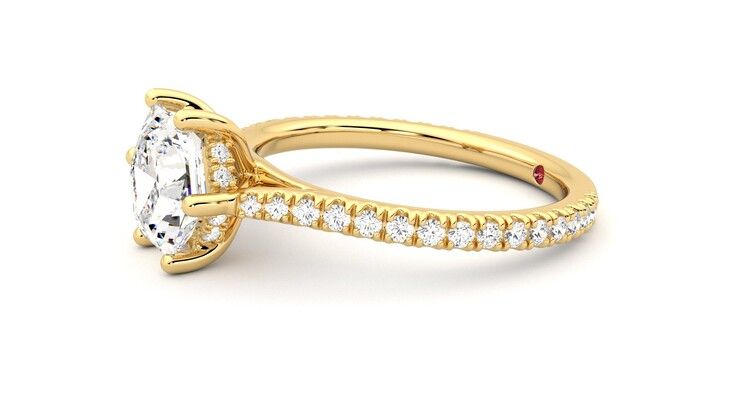 Taylor & Hart Hope Hexagonal Engagement Ring 360 degree image 22